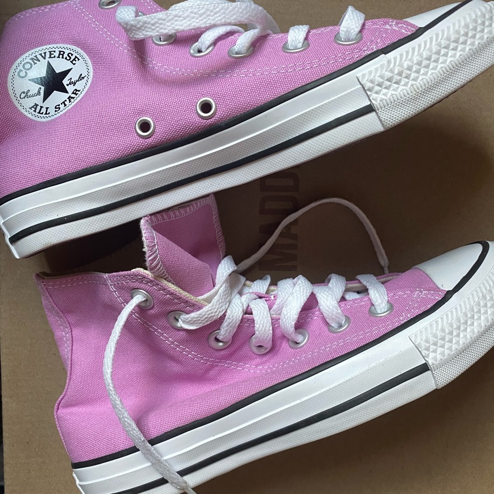 Converse Light Pink Canvas High-Top Sneakers